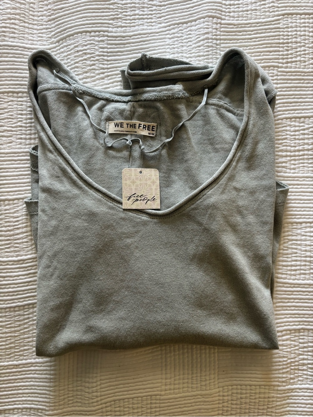 We The Free Grey Women's V Neck Long Sleeve